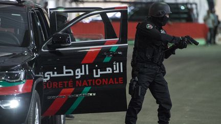 Des membres des brigades centrales d'intervention marocaines (BCI) en démonstration le 28 septembre 2018 à Marrakech. (FADEL SENNA / AFP)