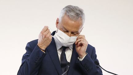 Le ministre de l'Economie et des Finances, Bruno Le Maire, le 29 octobre 2020 à l'hôtel de Matignon, à Paris. (IAN LANGSDON / AFP)