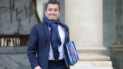 Gérald Darmanin, le 6 février 2019 à l'Élysée. (LUDOVIC MARIN / AFP)