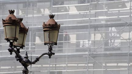 Façade d'un immeuble en cours de ravalement à Paris (AFP - Eric Piermont)