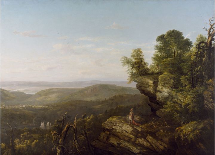 Dewitt Clinton Boutelle, Sans titre (Paysage de l'Hudson avec un Indien), 1848 - Norfolk, VA, Chrysler Museum of Art, gift of Walter P. Chrysler Jr.
 (Chrysler Museum of Art, Norfolk, VA)