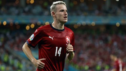 Jakub Jankto sous les couleurs de la République tchèque face au Danemark à l'Euro 2021, le 3 juillet. (VALENTIN OGIRENKO / AFP)