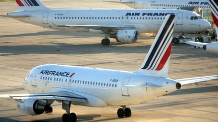 Des avions d'Air France sur le tarmac de l'a&eacute;roport de Paris-Charles-de-Gaulle,&nbsp;le 18 septembre 2014. (MAXPPP)