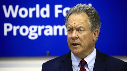 Le directeur exécutif du Programme alimentaire mondial, David Beasley, lors d'une conférence de presse à Khartoum (Soudan), le 7 août 2018.&nbsp; (ASHRAF SHAZLY / AFP)