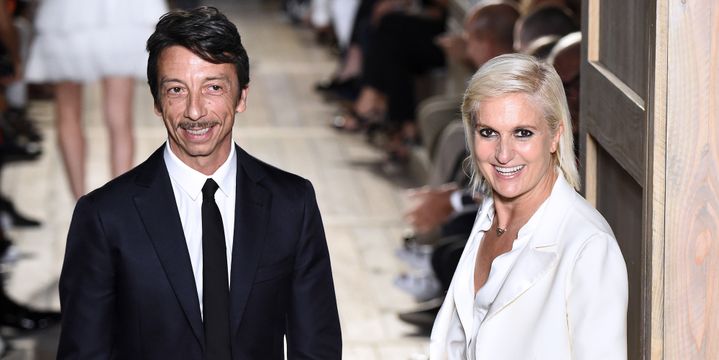 Pierpaolo Piccioli et Maria Grazia Chiuri au show Valentino hc ah 2016-17, à Paris
 (Bertrand Guay/AFP)