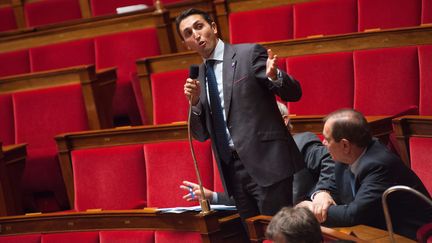 Le d&eacute;put&eacute; UMP du Vaucluse Julien Aubert prend la parole, le 7 octobre 2014 &agrave; l'Assembl&eacute;e nationale, &agrave;&nbsp;Paris. (MAXPPP)