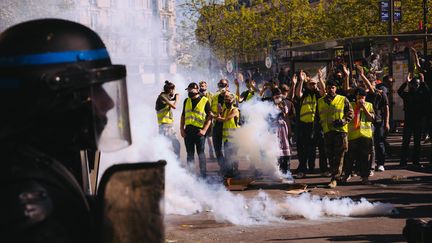 Le 23e samedi de mobilisation des "gilets jaunes" à Paris, le 20 avril 2019.&nbsp; (MARIE MAGNIN / HANS LUCAS / AFP)