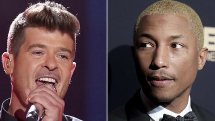 Robin Thicke (ici en 2015) et Pharrell Williams (ici en 2016). 
 (AP/SIPA)