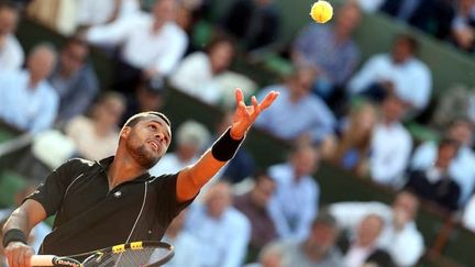 &nbsp; (Jo-Wilfried Tsonga tentera à partir de 13h ce vendredi de se qualifier pour sa première finale à Roland-Garros © MaxPPP)