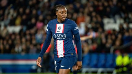 Kadidiatou Diani sous le maillot du PSG, le 22 mars 2023. (AFP)