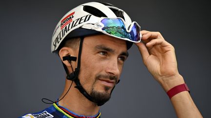 Julian Alaphilippe, lors du Tour de France, le 22 juillet 2023. (ALEXANDRE MARCHI / MAXPPP)