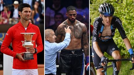 Novak Djokovic, Tony Yoka et Romain Bardet. (AFP)