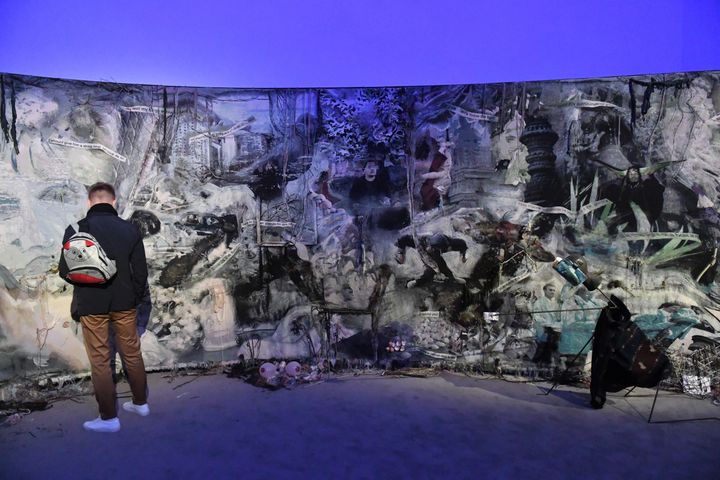 Exposition du travail de l'artiste Laure Prouvost à la 58e édition de la Biennale d'art contemporain de Venise, le 7 mai 2019 (FELIX H?RHAGER / DPA)