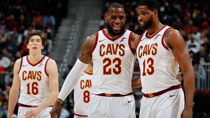 LeBron James et Tristan Thompson (Cleveland) (KEVIN C. COX / GETTY IMAGES NORTH AMERICA)