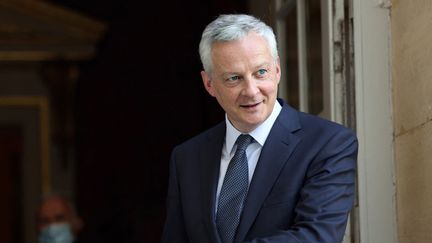 Bruno Le Maire, le ministre de l'Economie et des Finances, à l'hôtel Matignon (Paris), le 1er septembre 2021. (THOMAS COEX / AFP)