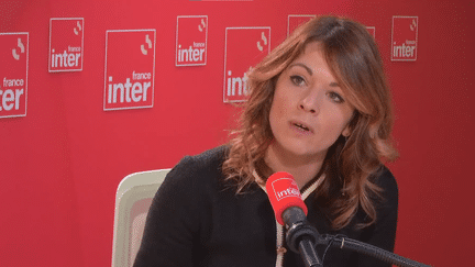 La porte-parole des députés Renaissance et députée des Hauts-de-Seine Maud Bregeon, sur France Inter le samedi 30 mars. (France Inter / RADIO FRANCE)