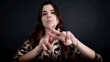 Anna Toumazoff, militante féministe, le 17 décembre 2019. (AURELIE LADET / MAXPPP)