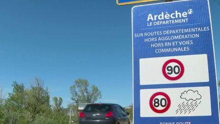 L'Ardèche&nbsp;repasse à 90 km/h. (Capture écran France 2)