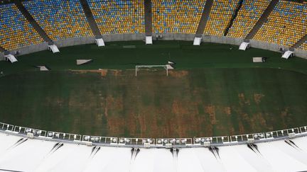 Le mythique stade du Maracana à Rio, totalement reconfiguré pour la Coupe du monde de 2014 et les Jeux olympiques de 2016, est aujourd'hui à l'abandon comme en témoigne cette photo prise en janvier 2017. (NACHO DOCE / REUTERS)