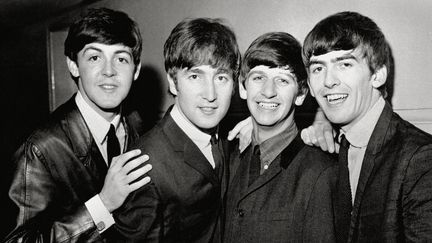 Les Beatles. De gauche à droite : Paul McCartney, John Lennon, Ringo Starr et George Harrisson, le 1er janvier 1963. (MAXPPP)