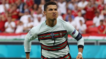 Cristiano Ronaldo a inscrit un doublé face à la Hongrie. (BERNADETT SZABO / POOL)