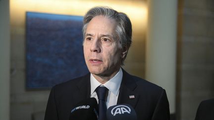 Le secrétaire d'Etat américain Antony Blinken, le 10 février 2023, à Washington. (CELAL GUNES / ANADOLU AGENCY / AFP)