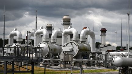 Des conduites de gaz dans une usine à Werne, dans l'ouest de l'Allemagne, le 15 juillet 2022. (INA FASSBENDER / AFP)