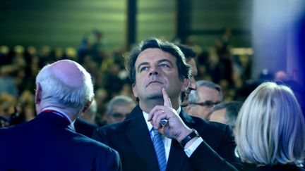 Thierry Solère, membre des Républicains, participe à un meeting de François Fillon, le 29 janvier 2017.&nbsp; (PATRICE PIERROT / CITIZENSIDE / AFP)