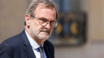 The Minister Delegate for Overseas Territories, Jean-François Carenco, after a meeting at the Elysée Palace, June 14, 2023, in Paris.  (LUDOVIC MARIN / AFP)