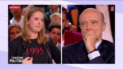 "L'Emission politique" : Charline Vanhoenacker offre un skate à Alain Juppé