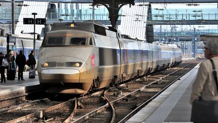 Un TGV en gare de Lille (Nord), le 6 mars 2012. (PHILIPPE HUGUEN / AFP)