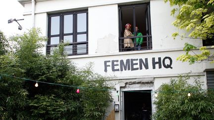 Le quartier g&eacute;n&eacute;ral des Femen, &agrave; Clichy-la-Garenne (Hauts-de-Seine), le 20 avril 2014. (THOMAS SAMSON / AFP)