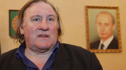 L'acteur Gérard Depardieu le 24 février 2013, l'acteur français Gérard Depardieu un mois après&nbsp;s'être vu accorder la nationalité russe (MUSA SADULAYEV/AP/SIPA / AP)