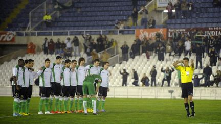 Les joueurs de Santander en grève (ANDER GILLENEA / AFP)