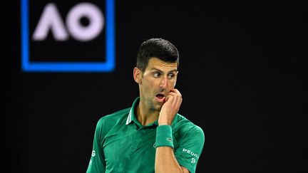 Le Serbe Novak Djokovic, le 16 février 2021, à Melbourne.&nbsp; (PAUL CROCK / AFP)