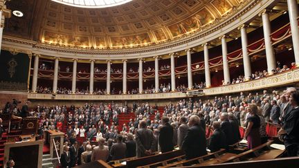 577 si&egrave;ges de d&eacute;put&eacute;s sont &agrave; pourvoir lors des &eacute;lections l&eacute;gislatives des 10 et 17 juin 2012. (PATRICK KOVARIK / AFP)