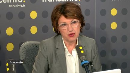 Annie Genevard, vice-présidente de l’Assemblée nationale et présidente du Conseil national des Républicains, invitée de franceinfo mercredi 8 janvier 2020. (FRANCEINFO / RADIO FRANCE)