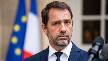 Christophe Castaner, ministre de l'Intérieur, lors d'un discours d'Edouard Philippe, le 30 juillet 2019 (illustration).&nbsp; (XOSE BOUZAS / HANS LUCAS / AFP)