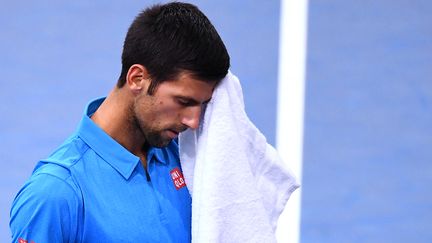 Eliminé en quart de finale, Djokovic risque bien de perdre sa place de numéro 1 mondial.  (FRANCK FIFE / AFP)