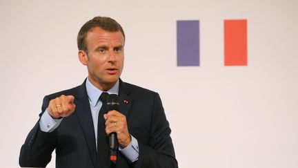 Le président Emmanuel Macron à Paris, le 22 mai 2018. (LUDOVIC MARIN / AFP)