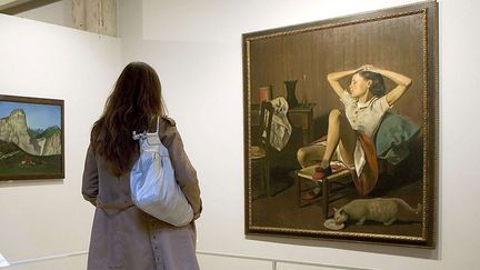 "Thérèse rêvant" de Balthus, exposée à la Fondation Pierre Gianadda à Martigny, Suisse, en juin 2008
 (Olivier Maire / AP / SIPA)