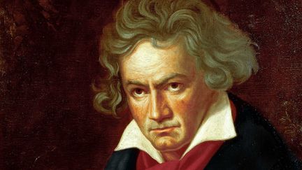 Portrait de Ludwig van Beethoven (1770-1827), composant la "Missa solemnis"&nbsp; (leemage)