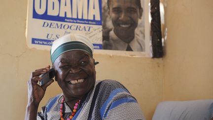 Mama Sarah Obama, grand-mère de Barack Obama, le&nbsp; 29 août 2008 à Kisumu (Kenya).&nbsp;&nbsp; (SIMON MAINA / AFP)