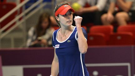 Alizé Cornet est passé tout proche d'une sortie de route à Coubertin. (MIGUEL MEDINA / AFP)