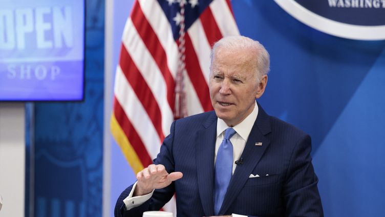 US President Joe Biden at the White House on April 28, 2022 (USA).  (Anna Manimeker / Getty Images North America / AFP)