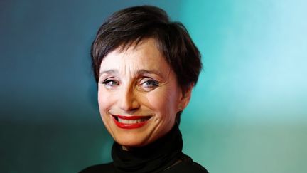 L'actrice britannique Kristin Scott-Thomas lors de l'avant-première du film "Tomb Raider", à Londres, le 6 mars 2018. (DANIEL LEAL-OLIVAS / AFP)