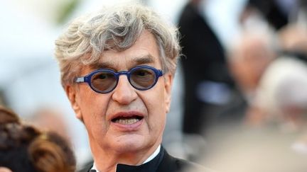 Wim Wenders à la 71e édition du Festival de Cannes pour la présentation de son documentaire sur le Pape François. 
 (Alberto PIZZOLI / AFP)