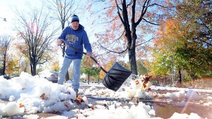 Après la tempête, à Doylestown, en Pennsylvanie. (WILLIAM THOMAS CAIN / GETTY IMAGES NORTH AMERICA / AFP)