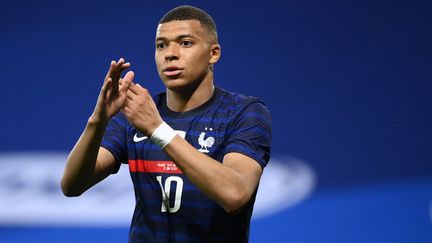 Kylian Mbappé contre le pays de Galles, le 2 juin 2021.&nbsp; (FRANCK FIFE / AFP)