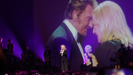 Sylvie Vartan, lors de son concert hommage à Johnny Hallyday au Grand Rex à Paris, en avril 2018
 (SIPA/SIPA)